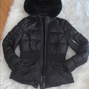 karen millen black puffer coat